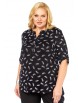 Блузка артикул: 4068 черный с белым принтом от Abbi - вид 4