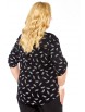 Блузка артикул: 4068 черный с белым принтом от Abbi - вид 5