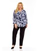 Блузка артикул: 4071 сине-серо-белый принт от Abbi - вид 14