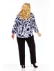 Блузка артикул: 4071 сине-серо-белый принт от Abbi - вид 15