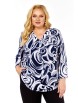 Блузка артикул: 4071 сине-серо-белый принт от Abbi - вид 6