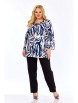 Блузка артикул: 4072 сине-кремовая гамма от Abbi - вид 15