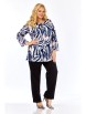 Блузка артикул: 4072 сине-кремовая гамма от Abbi - вид 19