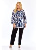 Блузка артикул: 4072 сине-кремовая гамма от Abbi - вид 23
