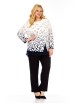 Блузка артикул: 4073 бело-синий с принтом от Abbi - вид 14