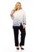Блузка артикул: 4073 бело-синий с принтом от Abbi - вид 20