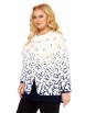 Блузка артикул: 4073 бело-синий с принтом от Abbi - вид 6