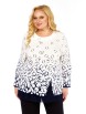Блузка артикул: 4073 бело-синий с принтом от Abbi - вид 1