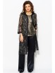 Брючный костюм артикул: 1592 черный+золото от FITA - вид 1