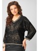 Кофта, джемпер артикул: 20722 черно-золотистый от FITA - вид 4