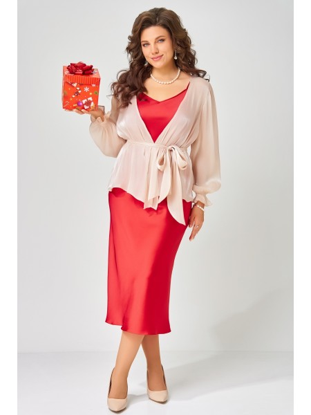 3194 красный+пудра