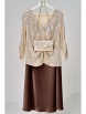 Юбочный костюм артикул: 4153 шоколадно-бежевый от FITA - вид 7
