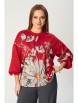 Кофта, джемпер артикул: 15345 красный, серый, ромашки от GIZART - вид 3