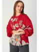 Кофта, джемпер артикул: 15345 красный, серый, ромашки от GIZART - вид 4