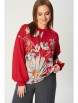 Кофта, джемпер артикул: 15345 красный, серый, ромашки от GIZART - вид 8