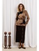 Юбочный костюм артикул: 5435 капучино, шоколадный от GIZART - вид 6