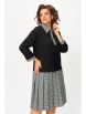 Юбочный костюм артикул: 2134 черный+узор от Светлана-Стиль - вид 3