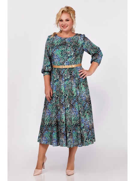 778.1 бирюзово-бежевый принт