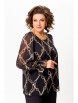 Блузка артикул: 803 черный, принт «цепи» от Swallow - вид 4
