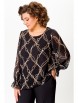 Блузка артикул: 803 черный, принт «цепи» от Swallow - вид 6