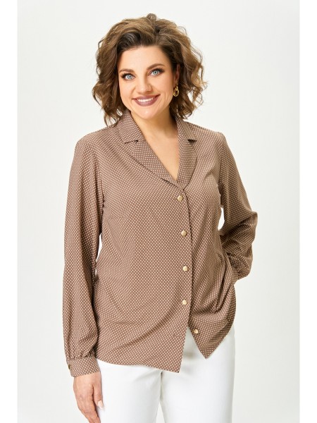 842 коричнево-бежевый в мелкий горошек