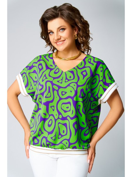 839.5 салатово-фиолетовый принт