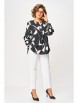 Блузка артикул: 851.1 чёрный в белый принт от Swallow - вид 4