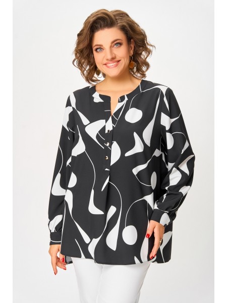 851.1 чёрный в белый принт