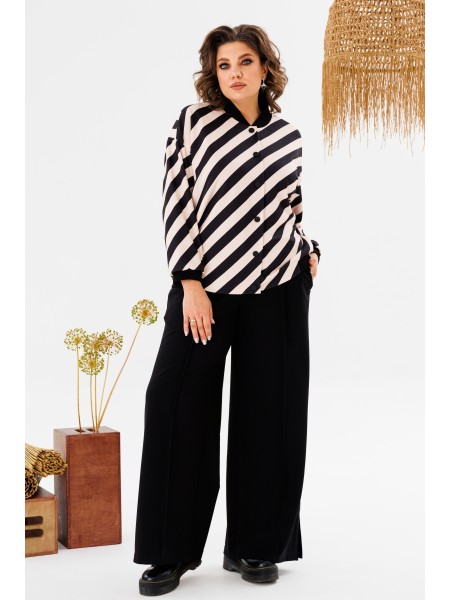 2-2718 чёрный/беж