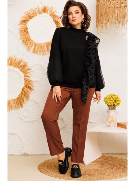 2-2743 чёрный/коричневый