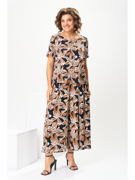 2-2704 коричневые цветы