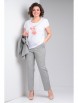 Брючный костюм артикул: 372 серый+белый от Тэнси - вид 6