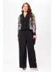 Брючный костюм артикул: 2904 черный с бежевым от LadyStyleClassic - вид 5