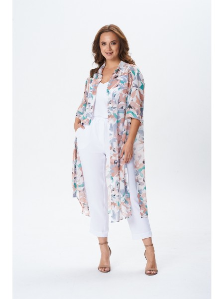 7857 бирюза+беж принт