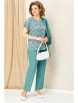 Брючный костюм артикул: 1398 бирюзовый от VOLNA - вид 5