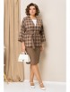 Юбочный костюм артикул: 1433 коричнево-бежевый от VOLNA - вид 1