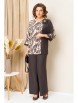 Брючный костюм артикул: 1426 шоколадно-бежевый от VOLNA - вид 5